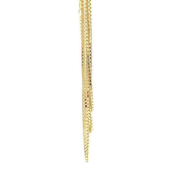 18K Gold Necklace Chain Box 20 inches Women Thin 3.23 grams - Picture 8 of 9